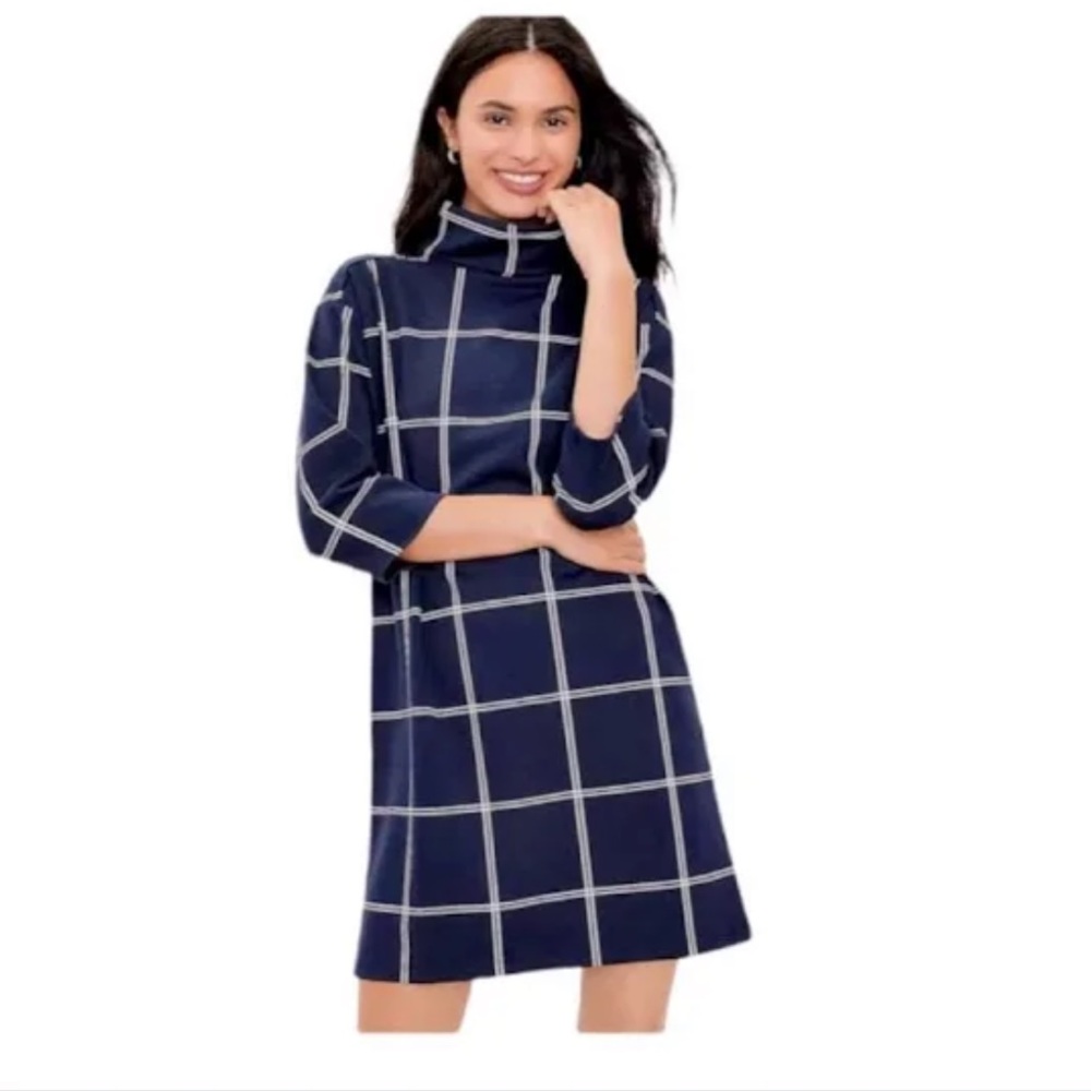 Funnel Neck Panel Dress